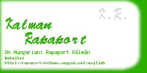 kalman rapaport business card
